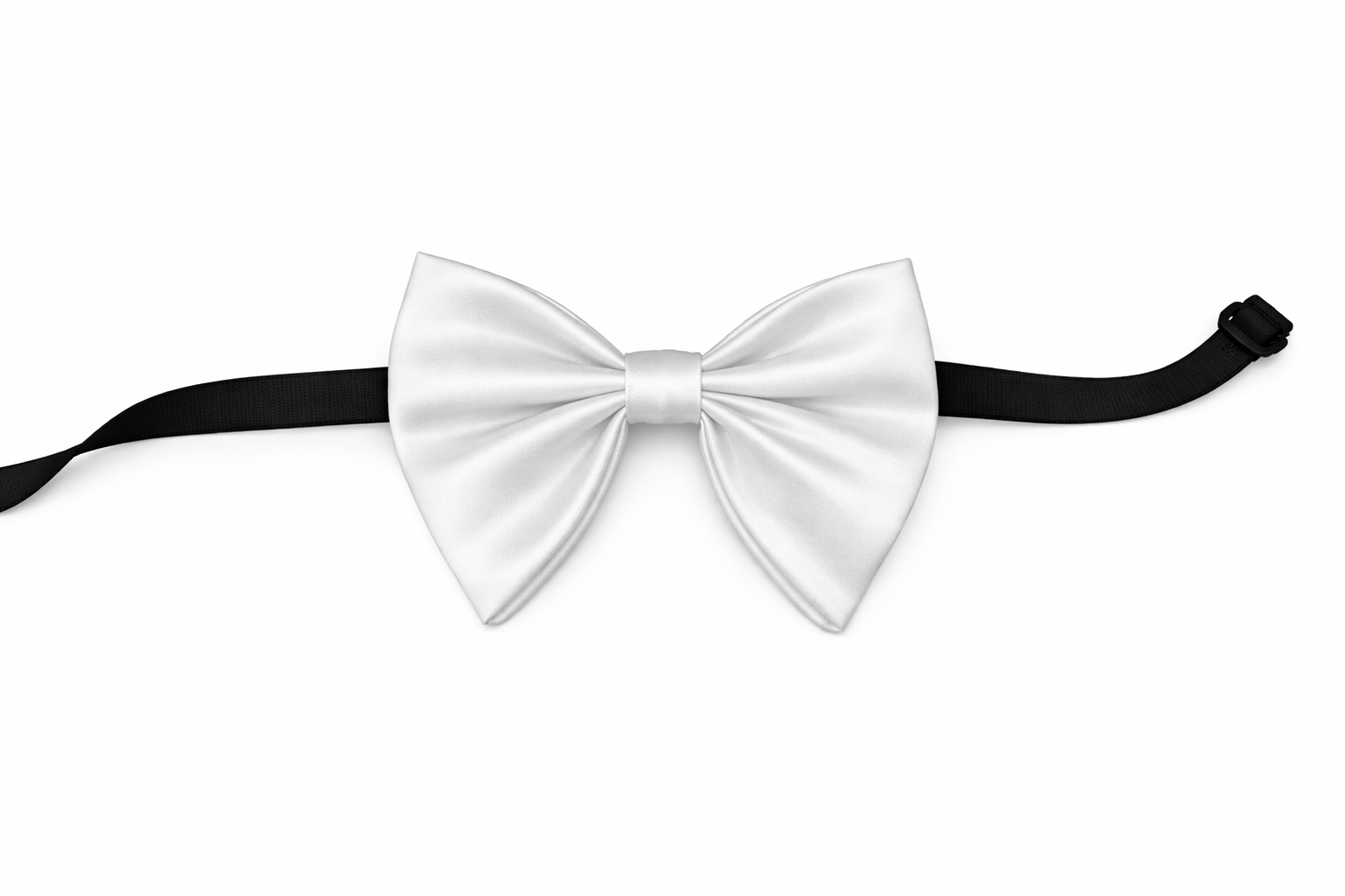 AACHINO Premium Japanese Fabric White Bow Tie – Handcrafted Formal Neckwear for Men